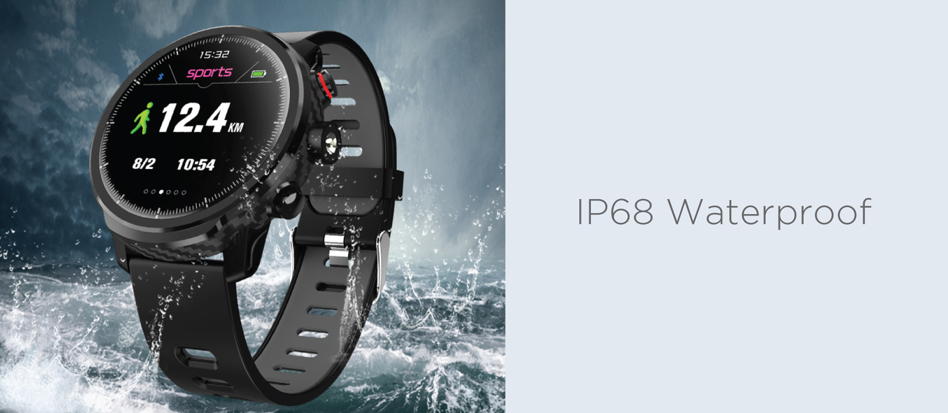 Rounded Waterproof Smart Watch | mPhone Electronics