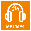 Orange Background mp3 Music Logo